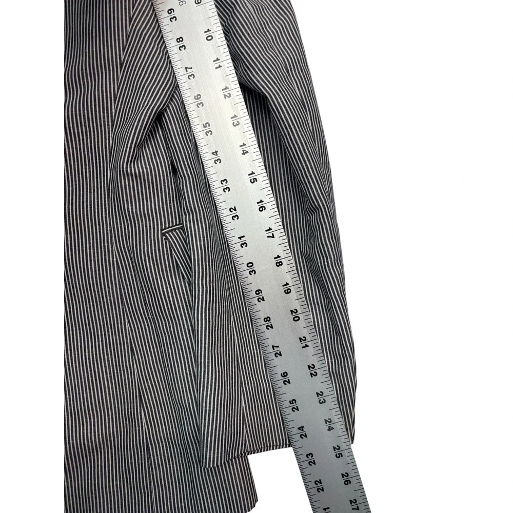 Banana Republic 40S Blue White Stripe Linen Cotton Blazer Jacket Sport Suit Coat